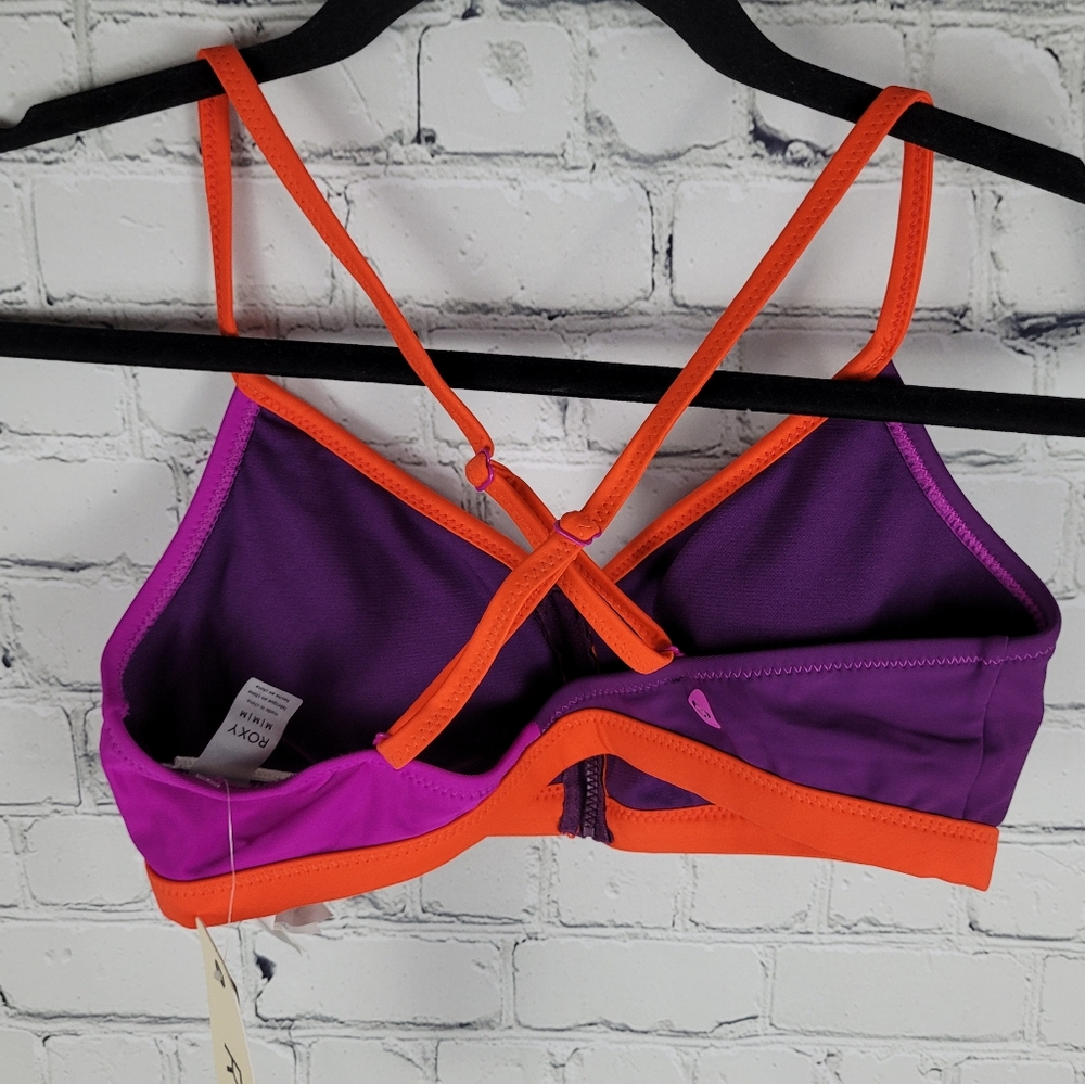 ROXY | colour block zip front adjustable performance bra - Picture 2 of 8